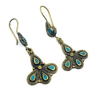 Afghan Earrings, Turquoise Earrings, Kuchi Earrings, Vintage, Middle Eastern